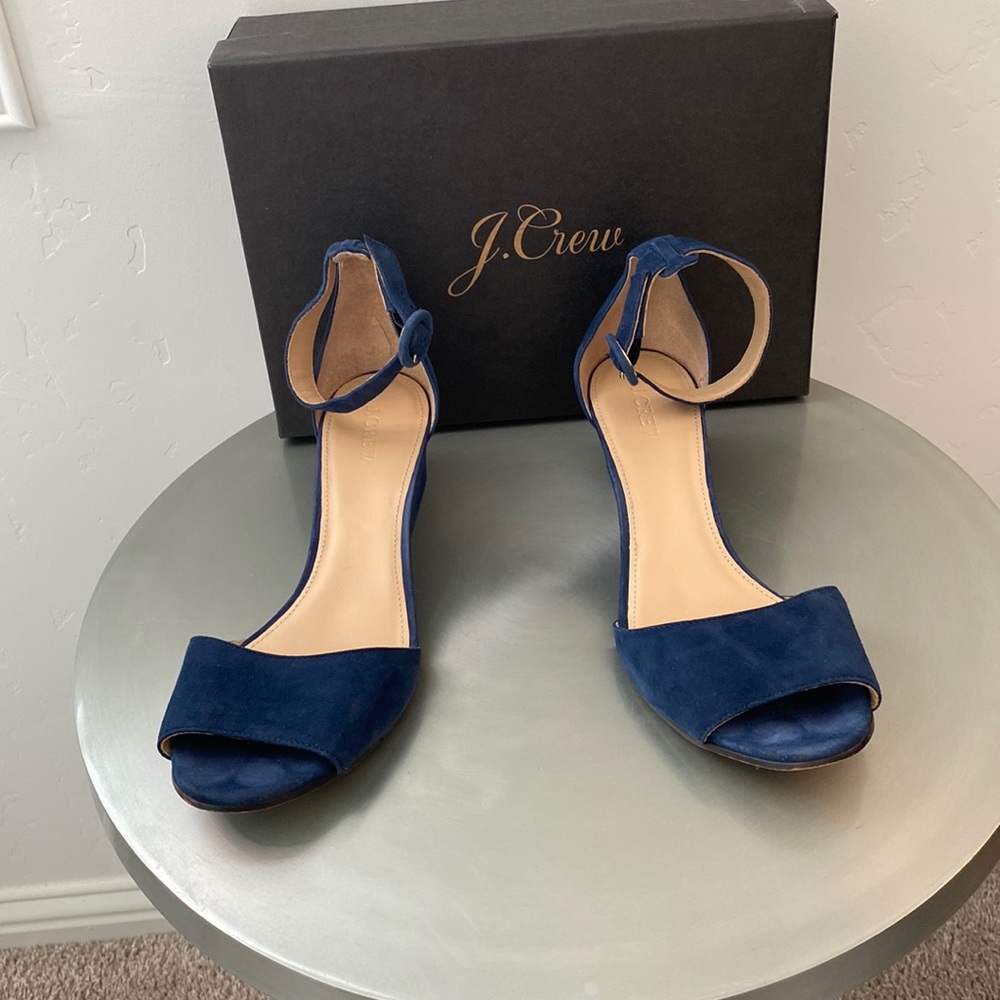 J. Crew Laila wedge sandal Navy
PREOWNED/USED